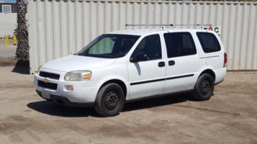 2005 CHEVROLET UPLANDER VAN, 3.5L gasoline, automatic, a/c, pw, pdl, pm. s/n:1GNDV13L45D248581 **(DEALER, DISMANTLER, OUT OF STATE BUYER, OFF-HIGHWAY USE ONLY)**