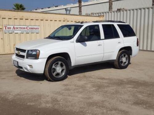 2008 CHEVROLET TRAILBLAZER SUV, 4.2L gasoline, automatic, a/c, pw, pdl, pm, tow package, 39,870 miles indicated. s/n:1GNDS13S982175319