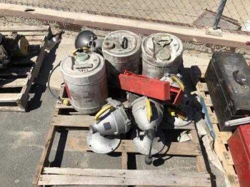 APPROX. (5) OUTDOOR LIGHTS, (3) BUCKETS 3M 3% LIGHT WATER **(LOCATED IN COLTON, CA)**