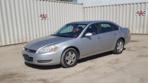 s**2008 CHEVROLET IMPALA SEDAN, 3.5L gasoline, automatic, a/c, pw, pdl, pm, 89,815 miles indicated. s/n:2G1WB58KX81314674