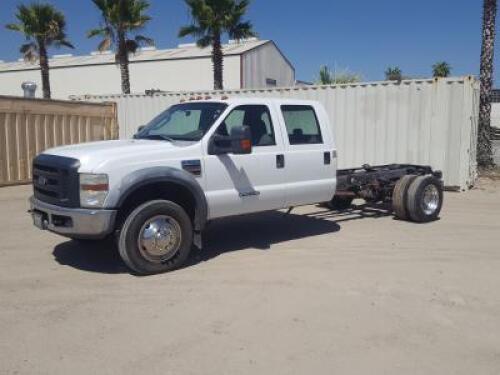 2008 FORD F550 CREW CAB CAB & CHASSIS, 6.4L diesel, automatic, a/c, pw, pdl, pm. s/n:1FDAW56R28EA94625