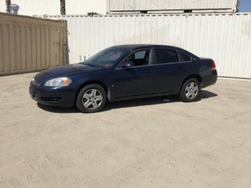 s**2008 CHEVROLET IMPALA SEDAN, 3.5L gasoline, automatic, a/c, pw, pdl, pm. s/n:2G1WB58K281324616 **(DEALER, DISMANTLER, OUT OF STATE BUYER, OFF-HIGHWAY USE ONLY)**