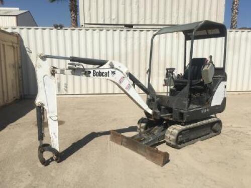 2012 BOBCAT 324 MINI HYDRAULIC EXCAVATOR, aux hydraulics, backfill blade, canopy, 1,779 hours indicated. s/n:AKY522272
