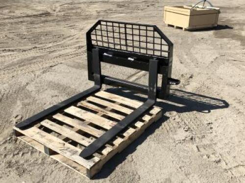 UNUSED JBX 4000 48" FORK ATTACHMENT, fits skidsteer **(LOCATED IN COLTON, CA)**