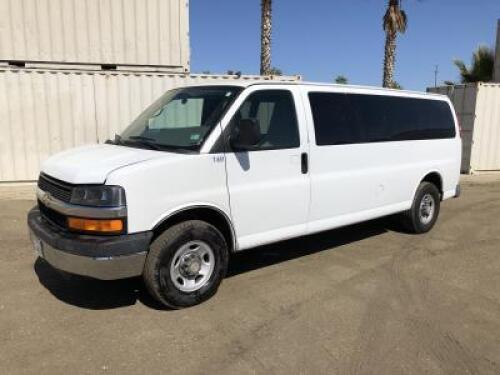 2009 CHEVROLET EXPRESS VAN, 6.0L gasoline, automatic, a/c, pw, pdl, pm, tow package, 96,127 miles indicated. s/n:1GAHG39K591100325