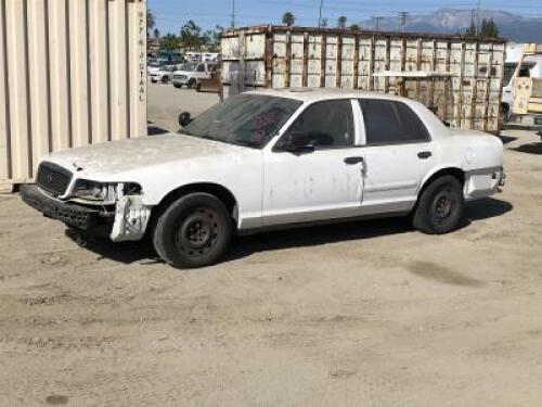 s**2008 FORD CROWN VICTORIA SEDAN, 4.6L gasoline, automatic, a/c, pw, pdl, pm. s/n:2FAHP71V38X176982 **(DEALER, DISMANTLER, OUT OF STATE BUYER, OFF-HIGHWAY USE ONLY)** **(DOES NOT RUN)**