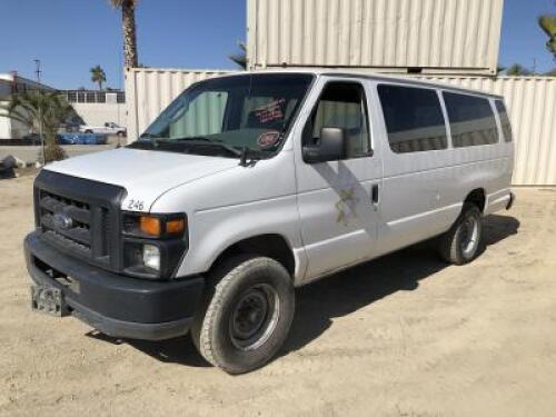 s**2008 FORD E350 VAN, 5.4L gasoline, automatic, a/c, pw, pdl, pm. s/n:1FTSS34L18DB50910 **(DEALER, DISMANTLER, OUT OF STATE BUYER, OFF-HIGHWAY USE ONLY)**