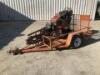 2014 DITCH WITCH RT16 WALK BEHIND CRAWLER TRENCHER, Vanguard 16hp gasoline, 4' trencher, 356 hours indicated. s/n:CMWRT16XTE0001142 W/2005 MILLERBILT TRENCHER TRAILER. s/n:1M9BC06195L516283