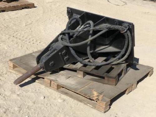 HYDRAULIC BREAKER ATTACHMENT, fits skidsteer **(LOCATED IN COLTON, CA)**