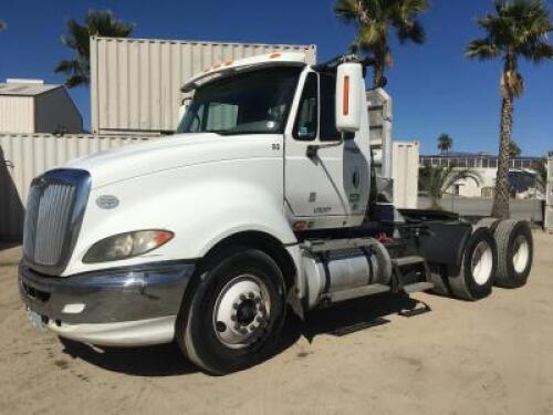 2009 INTERNATIONAL PROSTAR PREMIUM TRUCK TRACTOR, Cummins ISX450 diesel, engine brake, Eaton Fuller 10-speed, a/c, pw, pdl, pm, 12,000# front, Right Weigh load scale, wet kit, sliding 5th wheel, 40,000# rears. s/n:2HSCUAPR69C105134