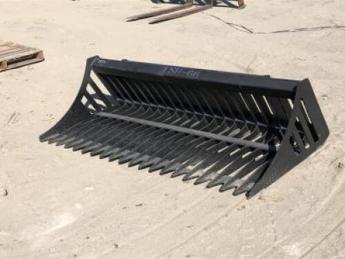 UNUSED 66" ROCK BUCKET, fits skidsteer **(LOCATED IN COLTON, CA)**