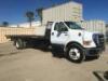 2004 FORD F650 ROLLBACK TRUCK, 7.2L diesel, automatic, a/c, Jerr-dan 20" flatbed, 8,500# front, Ramsey winch, stake sides, 17,500# rear, tow package, 31,641 miles indicated. s/n:3FRWF65N94V674499 - 2