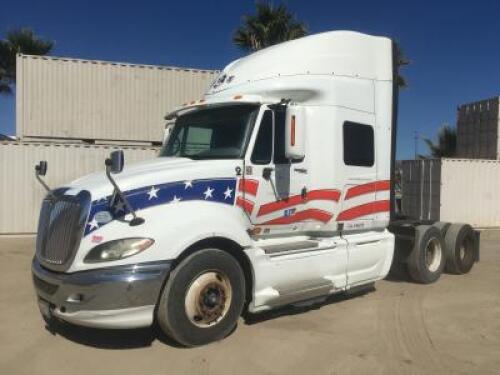 2009 INTERNATIONAL PROSTAR PREMIUM TRUCK TRACTOR, Cummins 435hp diesel, engine brake, Eaton Fuller 13-speed, a/c, pw, pdl, pm,12,350# front, air ride suspension, 40,000# rears, sleeper, sliding 5th wheel. s/n:2HSCUAPR79C073892