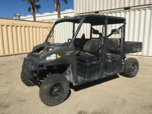 2016 POLARIS RANGER CREW UTILITY CART, Kohler diesel, 4x4, seats 4, canopy, 54"x36" tilt bed, tow package, 1,251 hours indicated. s/n:4XARVAD16GT136134