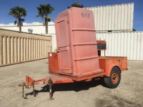 PORTABLE RESTROOM TRAILER, single stall, sink. **(BILL OF SALE ONLY)**