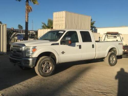 2011 FORD F350 CREW CAB PICKUP TRUCK, 6.7L diesel, automatic, 4x4, a/c, pw, pdl, pm, tow package. s/n:1FT8W3BTXBEB95332 **(DEALER, DISMANTLER, OUT OF STATE BUYER, OFF-HIGHWAY USE ONLY)**