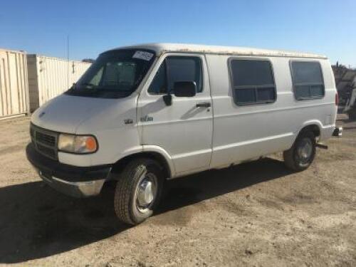 1995 DODGE RAM 3500 VAN, 5.2L cng, automatic, a/c, 22,264 miles indicated. s/n:2B7KB31T7SK578935 **(DEALER, DISMANTLER, OUT OF STATE BUYER, OFF-HIGHWAY USE ONLY)**
