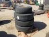 (3) RIMS W/TIRES, fits Truck Tractor, (1) RIM W/TIRE, fits Skiploader. **(LOCATED IN COLTON, CA)**