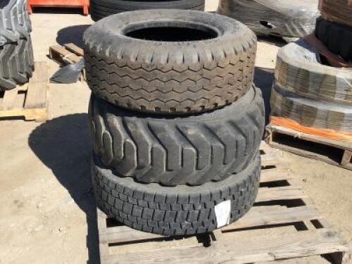 (2) RIMS W/TIRES, (1) UNUSED GALAXY 11L-16SL F-3 TIRE **(LOCATED IN COLTON, CA)**