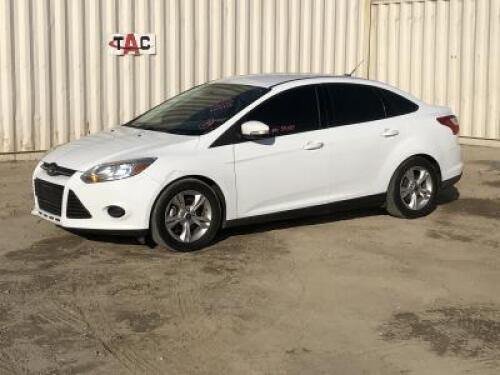 s**2014 FORD FOCUS SEDAN, 2.0L gasoline, automatic, a/c, pw, pdl, pm, 59,407 miles indicated. s/n:1FADP3F25EL145490