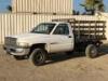 s**2001 DODGE RAM 2500 FLATBED TRUCK, 5.9L gasoline, automatic, 4x4, a/c, 8' flatbed, stake sides, tow package. s/n:3B6KF26Z11M279146