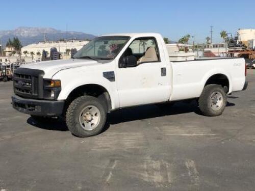 s**2008 FORD F250 PICKUP TRUCK, 5.4L gasoline, automatic, 4x4, a/c, tow package. s/n:1FTNF21588ED51988 **(DEALER, DISMANTLER, OUT OF STATE BUYER, OFF-HIGHWAY USE ONLY)** **(DOES NOT RUN)**