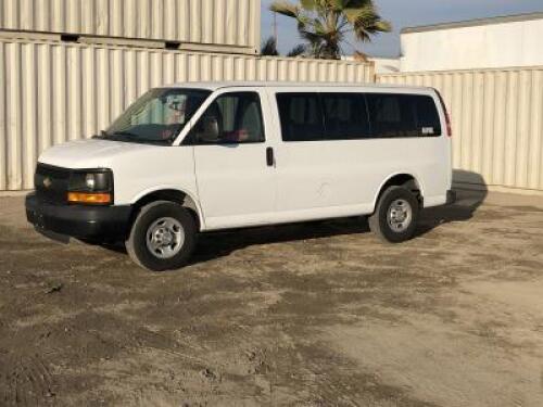 s**2015 CHEVROLET EXPRESS VAN, 6.0L gasoline, automatic, a/c, pw, pdl, 76,668 miles indicated. s/n:1GAWGPFG6F1129195