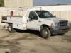 2004 FORD F450 FLATBED TRUCK, 6.0L diesel, automatic, a/c, 12' flatbed, tool boxes, ladder rack, hose reel, tow package. s/n:1FDXF46P94EC60541 - 2