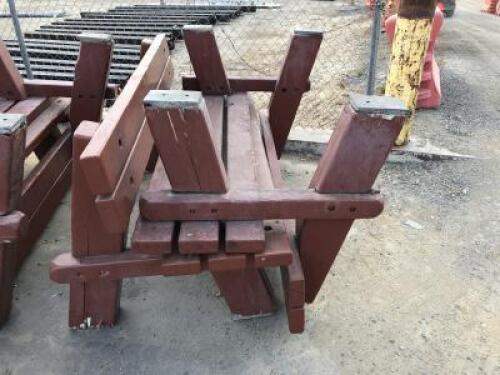 (2) 6' WOODEN PICNIC BENCHES **(LOCATED IN COLTON, CA)**