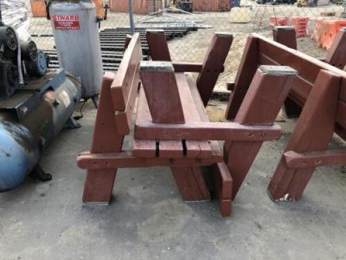(2) 6' WOODEN PICNIC BENCHES **(LOCATED IN COLTON, CA)**