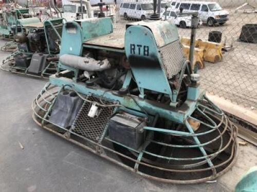 WHITEMAN RIDE-ON CEMENT FINISHER, 4cyl diesel, (2) 44" blades **(LOCATED IN COLTON, CA)**