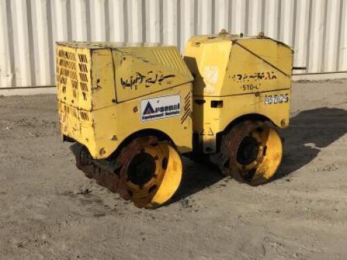 2012 RAMMAX 1510-CL WALK BEHIND PADFOOT ROLLER, Lombardini diesel, 36" drums, 953 hours indicated. s/n:60368