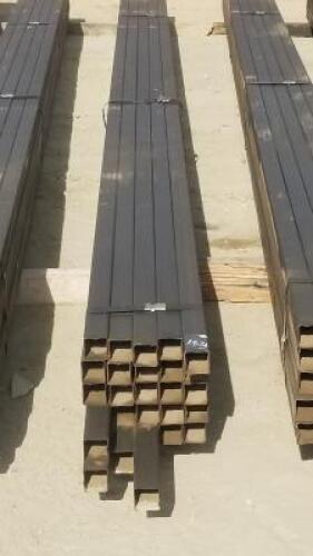 UNUSED BUNDLE OF (25) 2 1/4"X21' SCH 10 BLACK SQUARE TUBING **(LOCATED IN COLTON, CA)**