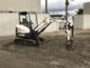 2014 BOBCAT E32 MINI HYDRAULIC EXCAVATOR, q/c, aux hydraulics, backfill blade, canopy, 1,913 hours indicated. s/n:A94H17485 - 2