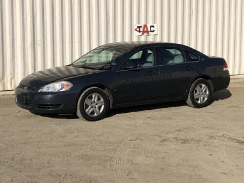 s**2008 CHEVROLET IMPALA SEDAN, 3.5L gasoline, automatic, a/c, pw, pdl, pm, 87,073 miles indicated. s/n:2G1WB58K881342909