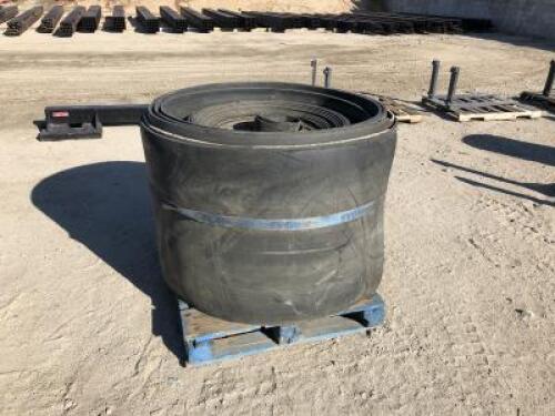 34" WIDE ROLL OF RUBBER CONVEYOR BELT MATERIAL **(LOCATED IN COLTON, CA)**
