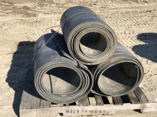 (3) 30" WIDE ROLLS OF RUBBER CONVEYOR BELT MATERIAL **(LOCATED IN COLTON, CA)**