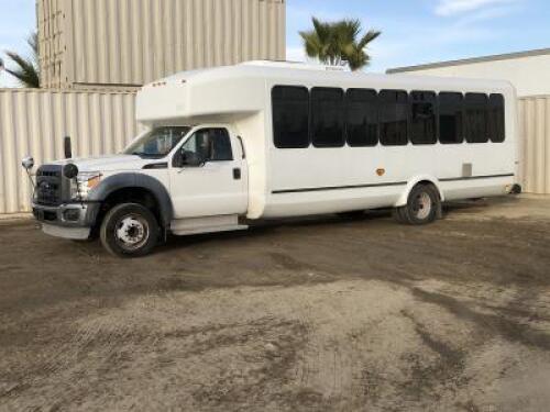 s**2013 FORD F550 AEROLITE BUS, 6.8L gasoline, automatic, a/c, 28 passenger, wheelchair lift, 14,377 miles indicated. s/n:1FDGF5GY5DEA44666