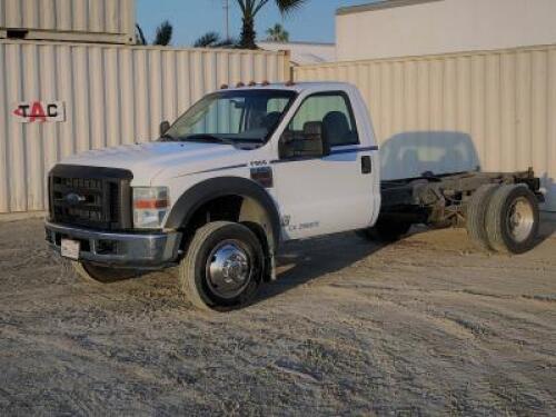 2008 FORD F550 CAB & CHASSIS, 6.4L diesel, automatic, a/c. s/n:1FDAF56R28EA94785