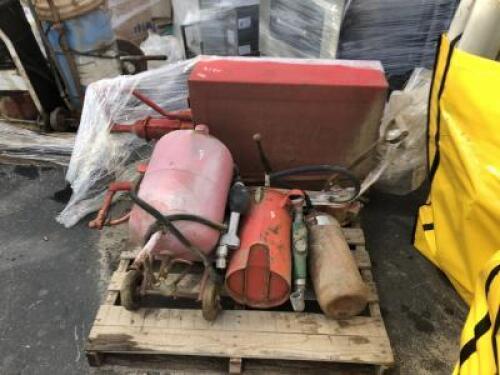 GREASE GUN, AIR TANK, PRODUCT TANK W/HAND PUMP, FIRE EXTINGUISHER **(LOCATED IN COLTON, CA)**