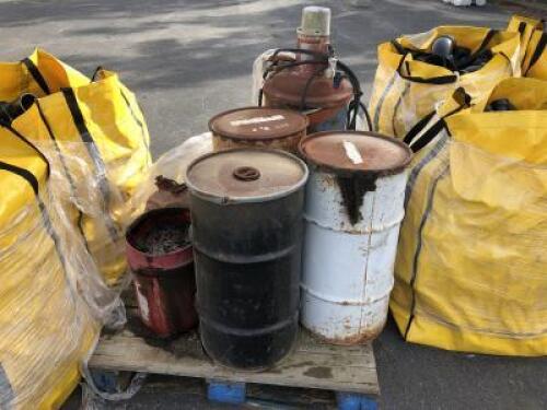 PNEUMATIC GREASE GUN, APPROX. (5) BUCKETS OF GREASE **(LOCATED IN COLTON, CA)**