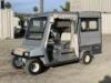 CLUB CAR CARRYALL-II UTILITY CART, electric, seats 2, 4'X4' 2" body, storage lockers, canopy, 906 hours indicated. s/n:E9838-695634