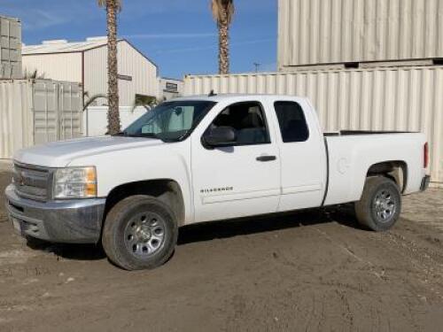 2012 CHEVROLET SILVERADO 1500 EXTENDED CAB PICKUP TRUCK, gasoline, automatic, a/c, pw, pdl, pm, tow package. s/n:1GCRCREA8CZ183541