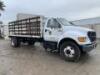 2000 FORD F650 FLATBED TRUCK, 7.3L diesel, automatic, a/c, 8,500# front, 20' deck, stake sides, 17,500# rear. s/n:3FDNF6552YMA81860 - 2