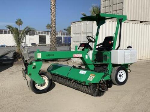 2013 LAYMOR SM300 RIDE ON BROOM, dual fuel, 8' broom, water tank, canopy, portable, 663 hours indicated. s/n:34962