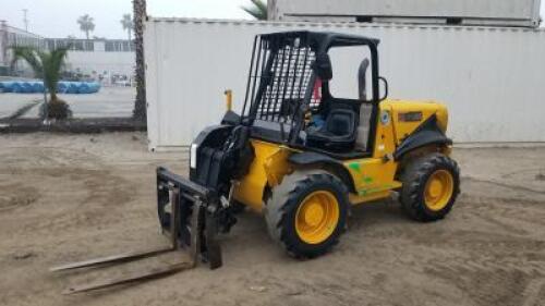 2006 JCB 520 ROUGH TERRAIN REACH FORKLIFT, 5,000#, 20' reach, 2-stage, 4x4x4, diesel, canopy. s/n:1049886