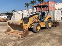 2014 CATERPILLAR 414E SKIPLOADER, gp bucket, 4x4, canopy, rear scraper. s/n:CAT0414EEELB00313