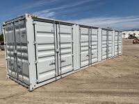 2024 40' CONTAINER, 4 side doors w/lock box, 1 front w/lock box. --(LOCATED IN COLTON, CA)--