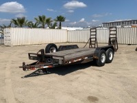 2002 PJ TRAILERS CAR HAULER EQUIPMENT TRAILER, 12,000# capacity, 83"x16' deck. s/n:4P5CH162822027366