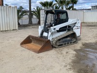 2018 BOBCAT T550 CRAWLER SKIDSTEER LOADER, gp bucket, aux hydraulics, canopy, 1,896 hours indicated. s/n:AJZV19670